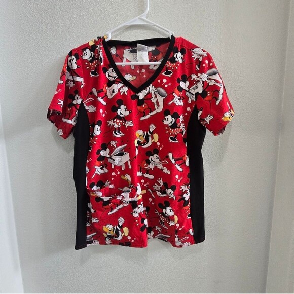 Disney's Mickey & Minnie scrub top size small - Picture 3 of 5